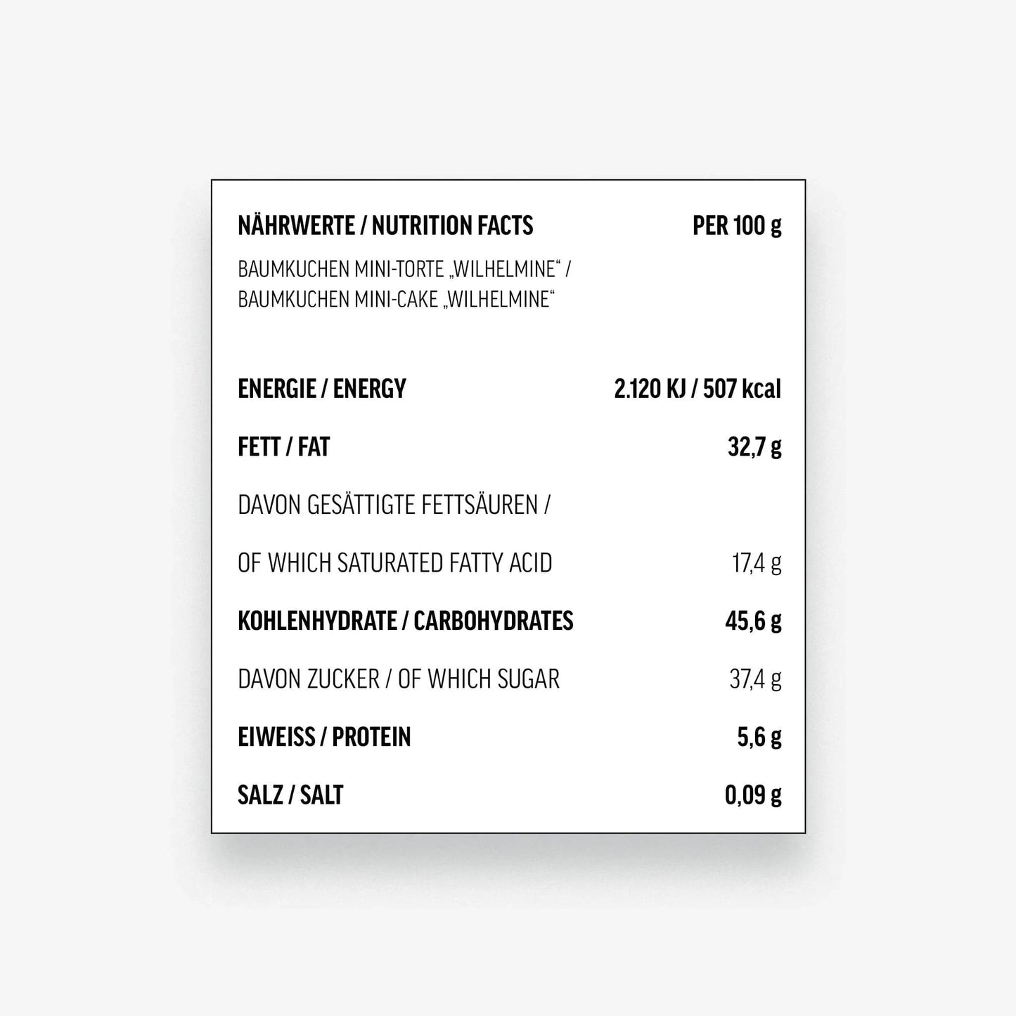 Mini cake WILHELMINE