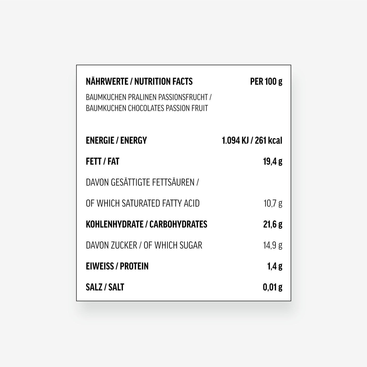 Baumkuchen Pralinen PASSIONSFRUCHT