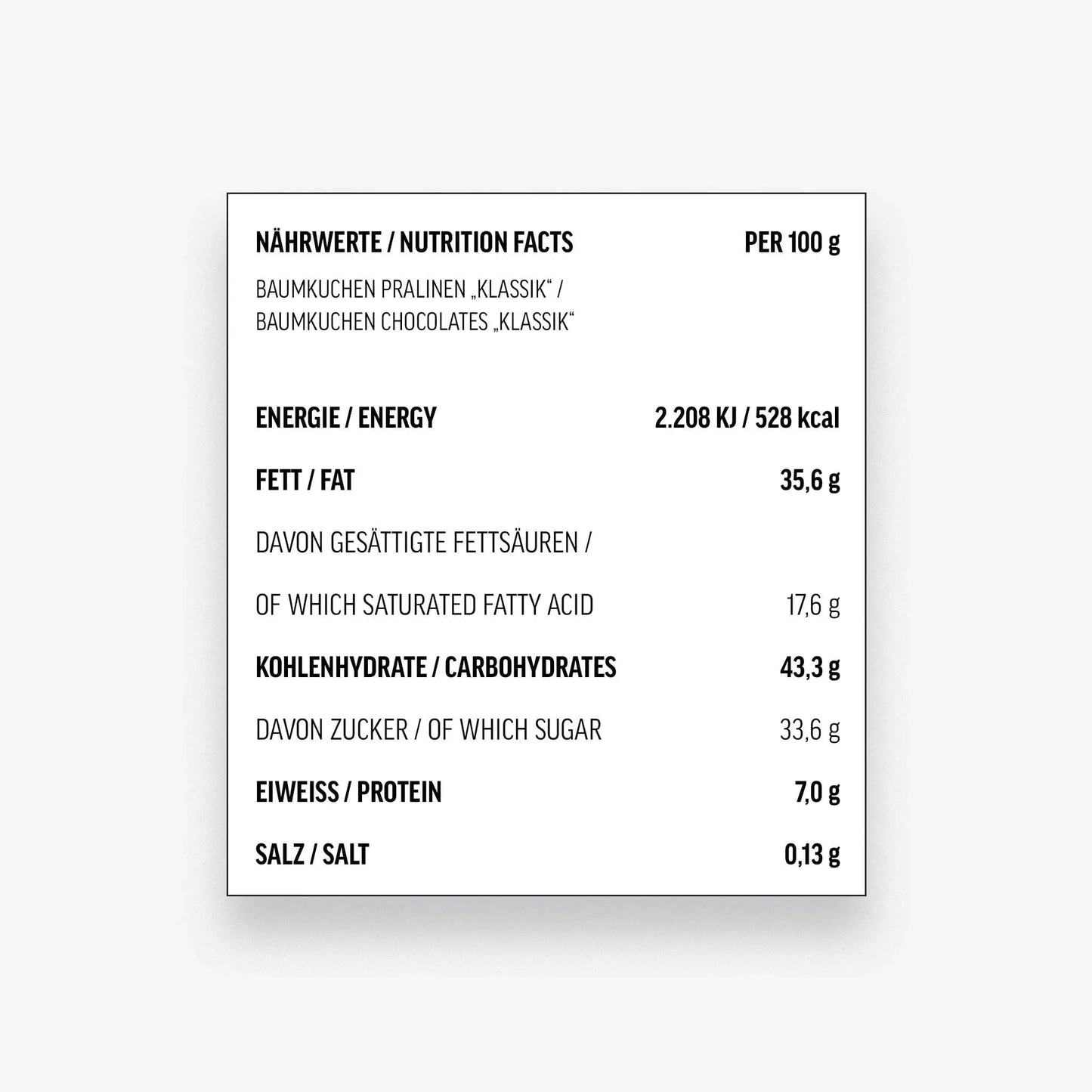 Baumkuchen Chocolates CLASSIC