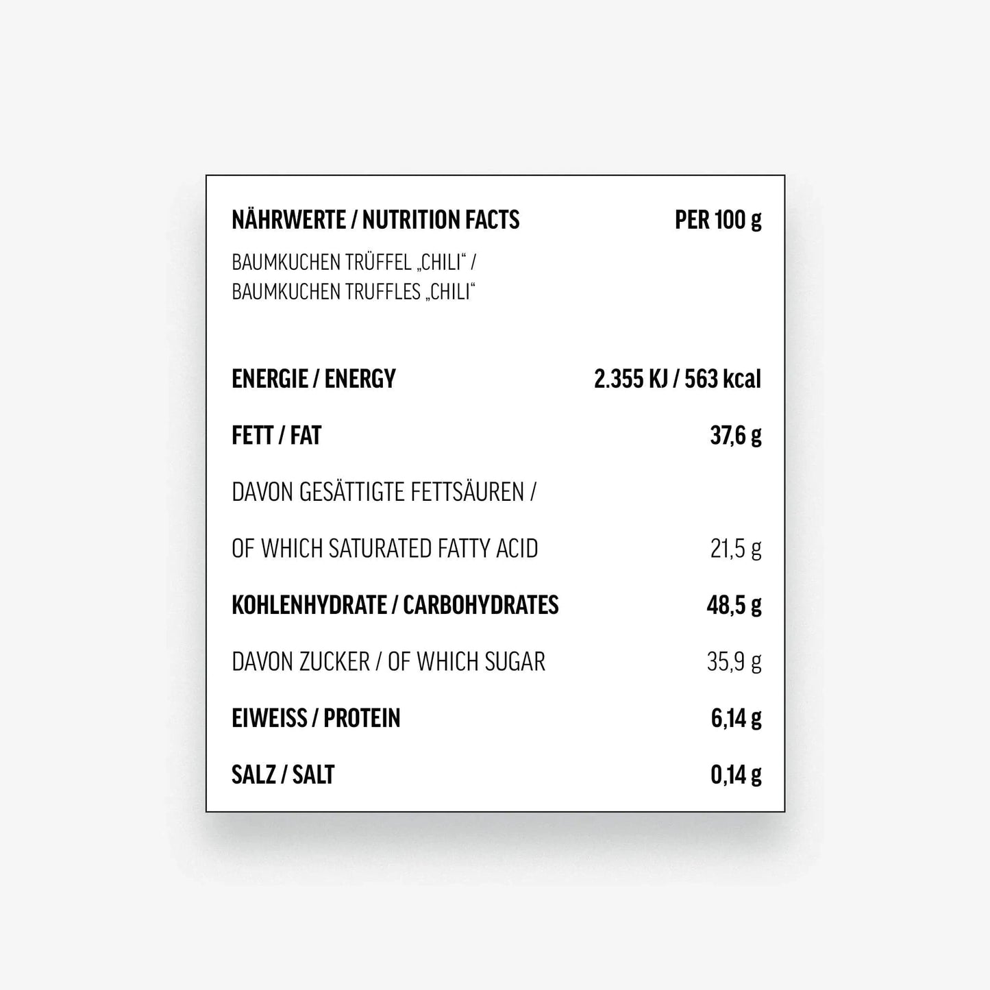 Baumkuchen Trüffel CHILI