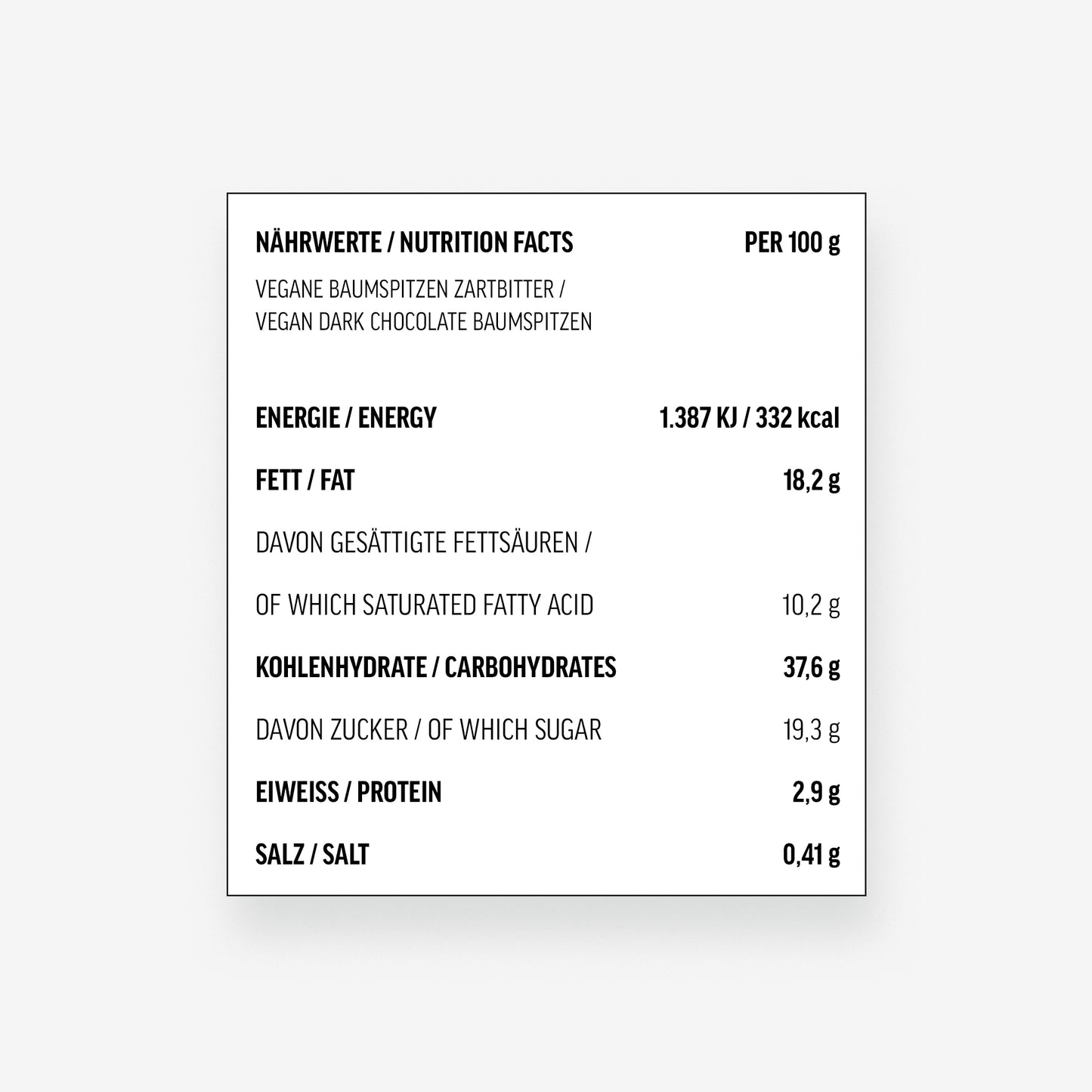 Vegan Baumspitzen ZARTBITTER
