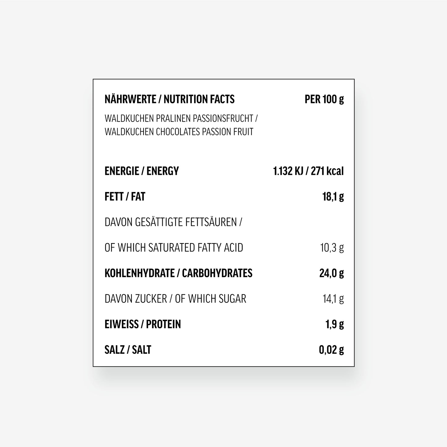 Waldkuchen Pralinen PASSIONSFRUCHT