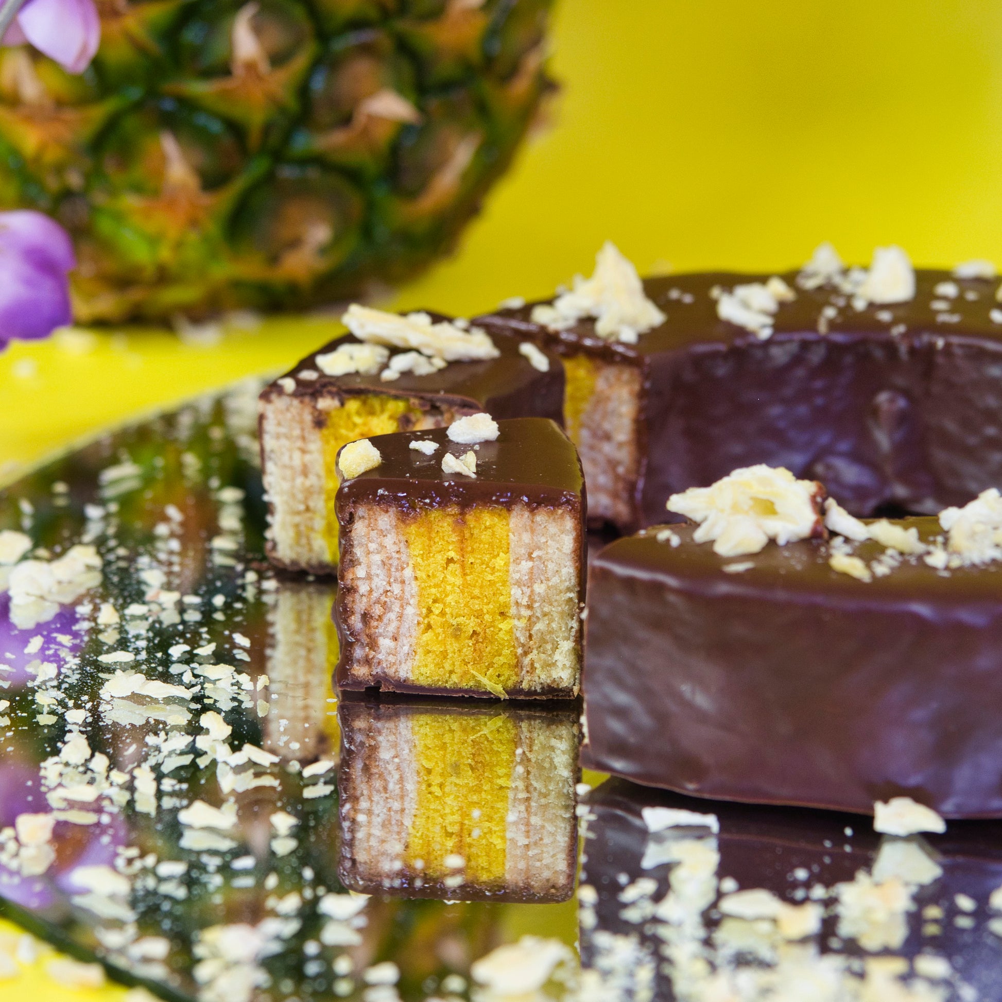 Pücklerbaum Baumkuchen Zartbitter Anschnitt