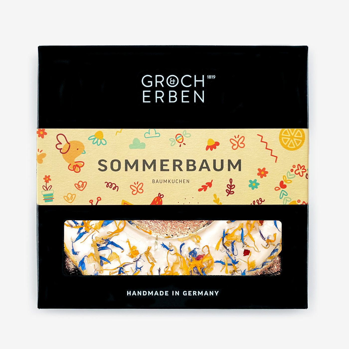 Sommerbaum Baumkuchen with delicious edible flowers | GROCH & ERBEN